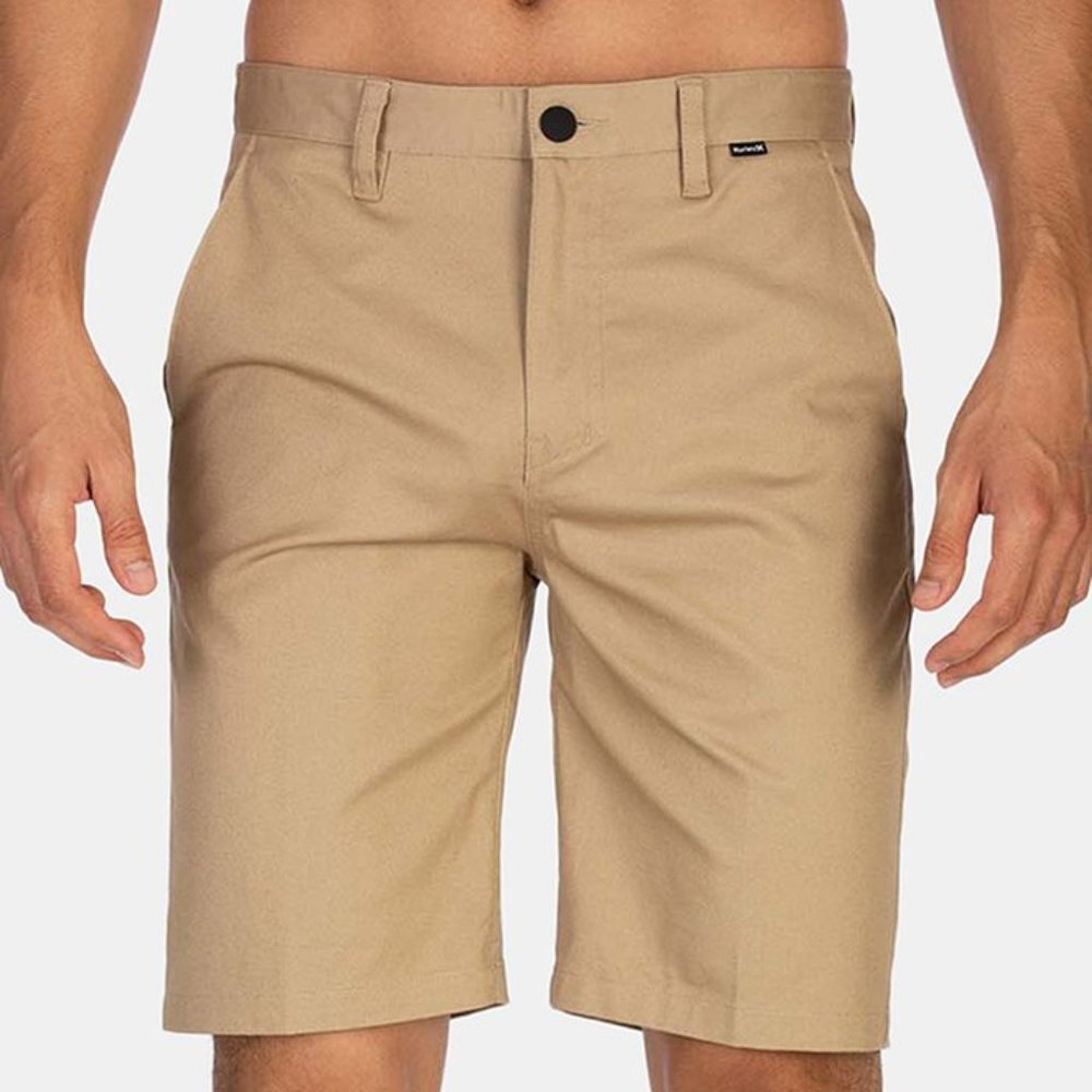 Hurley One and Only Stretch Chino Shorts - Tan - NWT size 38 - 21 inch inseam